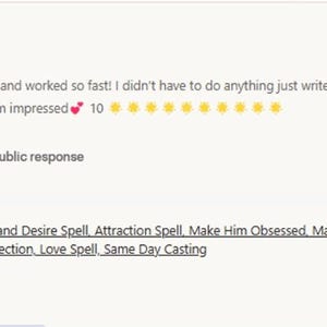 May include: A digital review interface featuring a five-star rating and text stating: I am so thrilled to say this worked and worked so fast! I didn't have to do anything just write what I wanted! She shows pictures and writes everything out in detail! I am impressed.