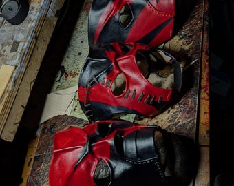custom Leather Kane   3 mask set " You choose!"