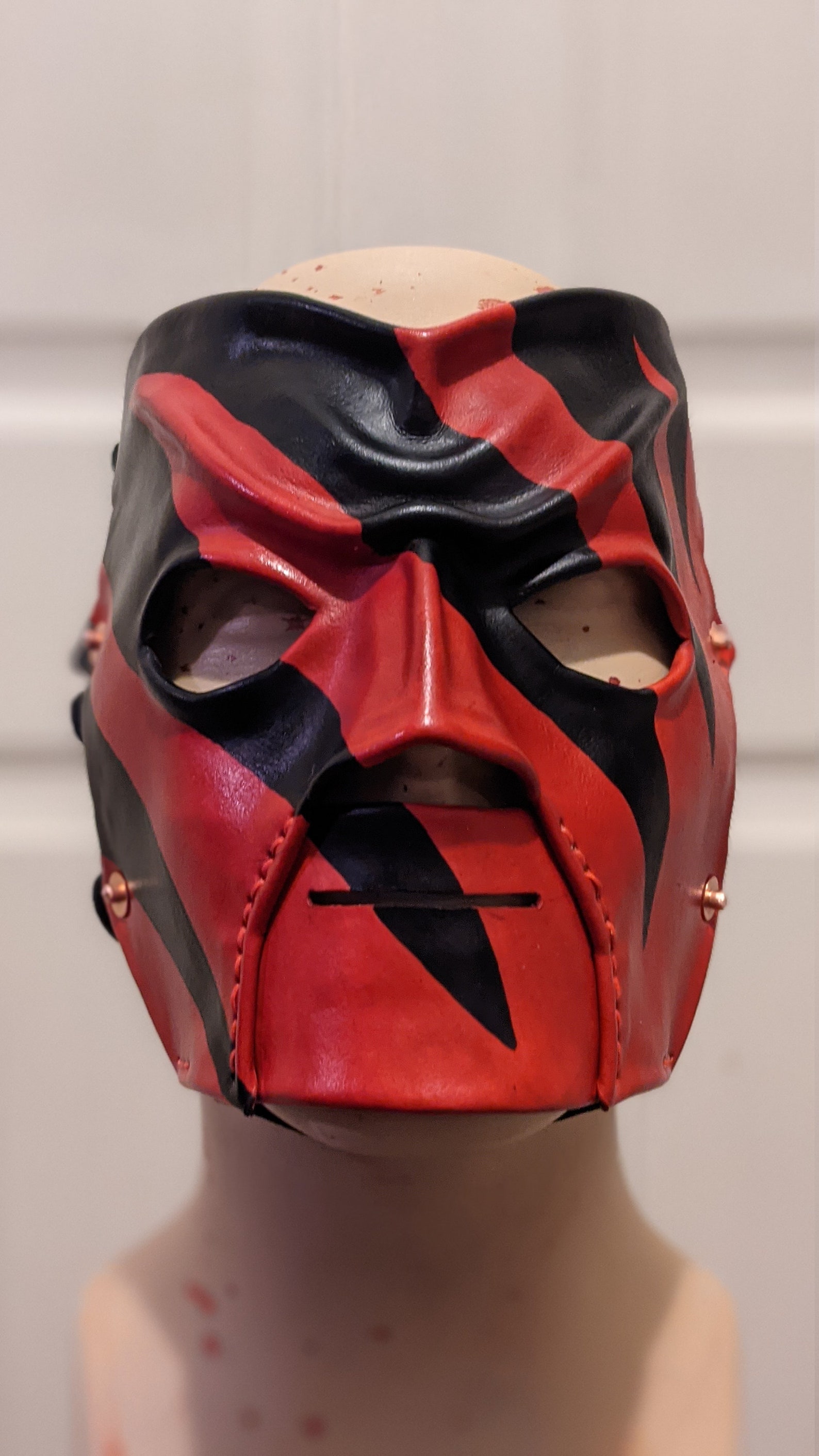 WWF / WWE Leather KANE wrestling mask Replica Etsy