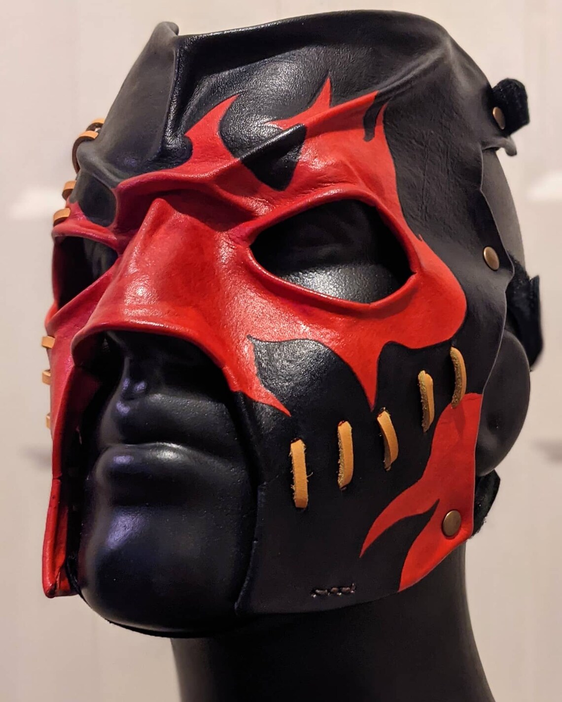 3 Mask Set Leather Kane Wrestling Mask Replica Etsy