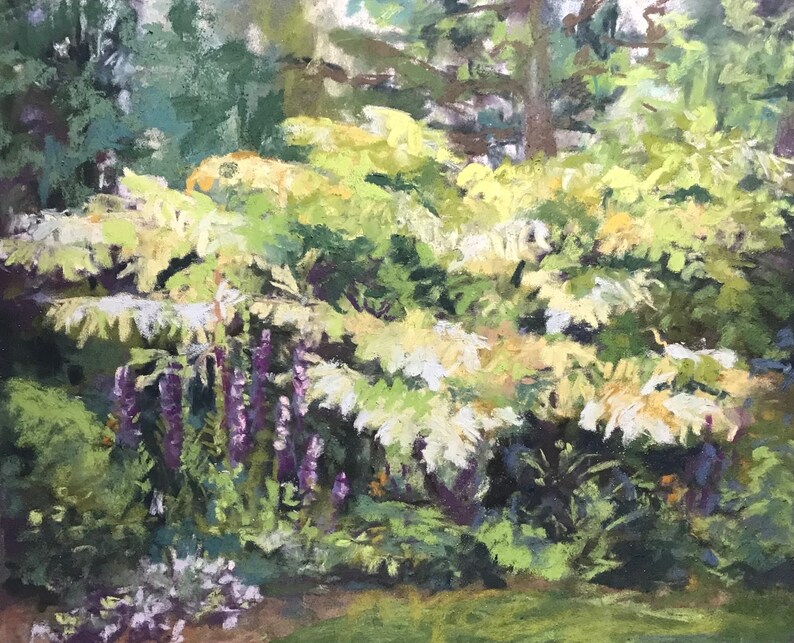 Garden Sumac in the Sunlight Original Soft Pastel Fine Art