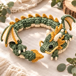 Crochet Dragon Bracelet Pattern PDF, Fantasy Amigurumi Wristband Tutorial, Cute Wearable Crochet Accessory, Instant Digital Download