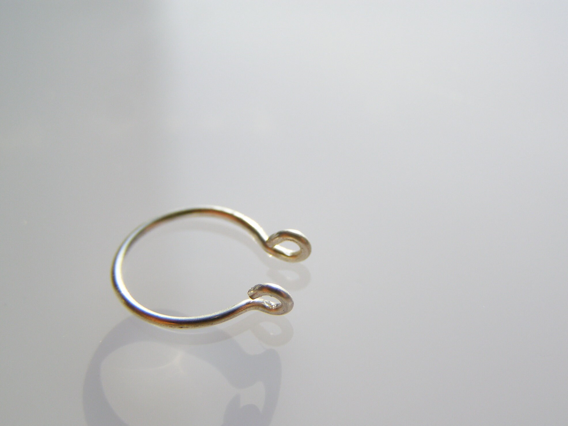 Fake Septum Ring 18 20 22 Gauge Solid 925 Sterling Siver 6 7 8 Etsy