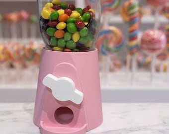 Aanpasbare snoepdispenser met weckpot | 3D-geprinte kauwgomautomaat | Gepersonaliseerde bureaudecoratie & keukencadeau, cadeau voor snoepliefhebbers