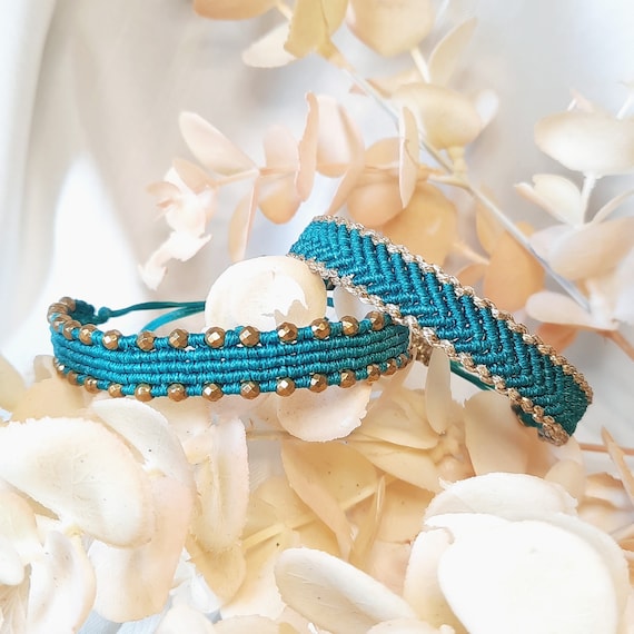 Buy Set Macrame Bracelet adjustable Women Jewelry boho Jewelry