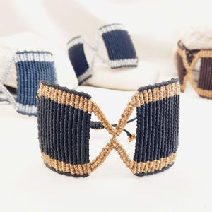 Pulsera de macramé de lujo/Arte del macramé/Arte de fibra