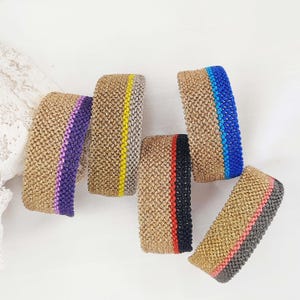Pulsera de macramé boho / Arte de macramé / Arte de fibra
