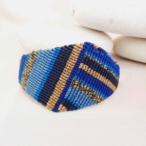 Geometric Macrame Bracelet/One of a Kind/Art of Macrame/Fiber Art
