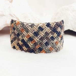 Pulsera de Macramé Multicolor/Pieza Única/Arte de Macramé/Arte de Fibra