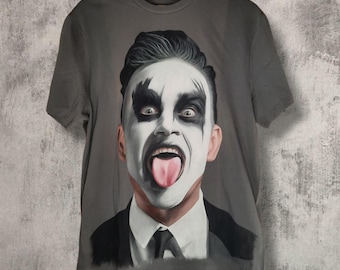 Robbie Williams unisex cotton tshirt/Fiber arts shirt