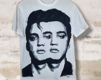 Elvis Presley unisex cotton tshirt/ Leon top/Fiber arts shirt