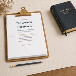 52 weken KJV Bijbeltekst-memoriseersysteem | Printbare Bijbelverskaarten
