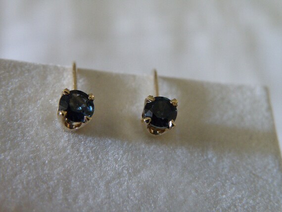 Darling 14K Gold Sapphire Earrings - .68 ctw - image 2