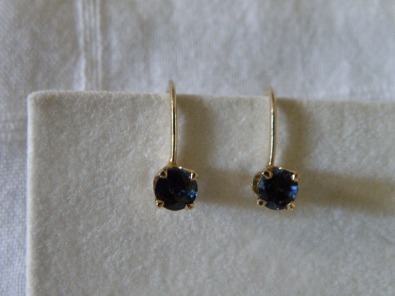 Darling 14K Gold Sapphire Earrings - .68 ctw - image 1