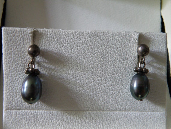 Sweet Aubergine Tahitian Pearl Teardrop Sterling S