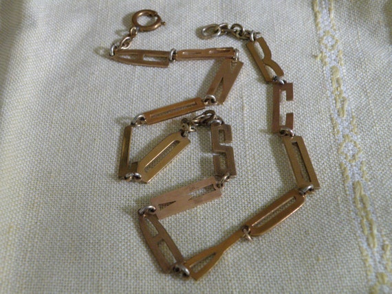 Art Deco Letter Watch Chain