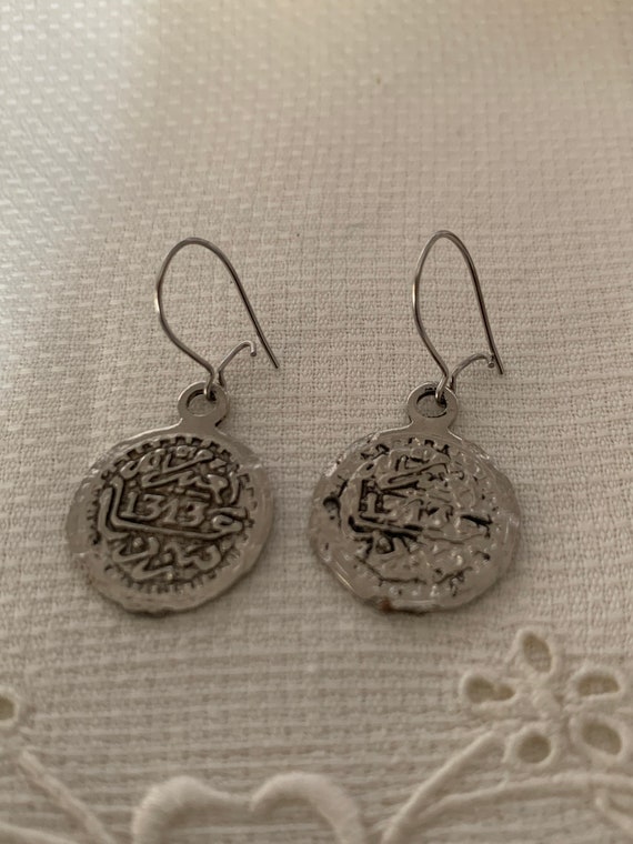 Rare 1313 Silver Coin Earrings