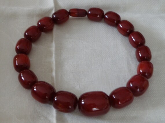 Cherry Cognac Amber Necklace - 20 inch