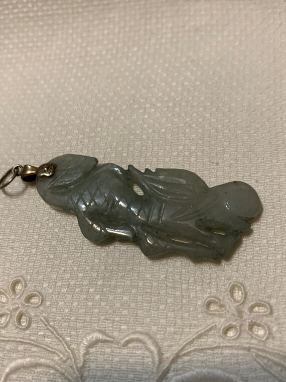 Carved Jade Dragon Pendant