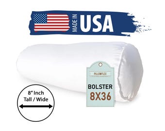 8x36 Bolster Pillow Insert for Throw Pillows and Shams / Soft and Plush / Craft Pillow