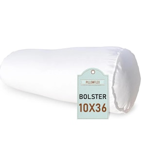 10x36  Bolster Pillow Form Insert for Decorative Sham / Plush Fiber Filling / Long Bolster Insert / Made in USA / Round Throw Pillow Shams