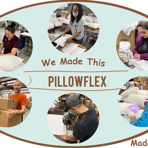 Made in USA Pillow made from American made shell and American made polyester faux down fiber.  Support American manufacturing.