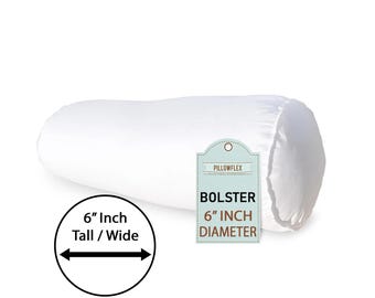 Bolster Pillow Insert 6" Inch Diameter for Decorative Home Décor Throw Pillows and Bolster Shams / Soft and Plush / Multiple Lengths USA