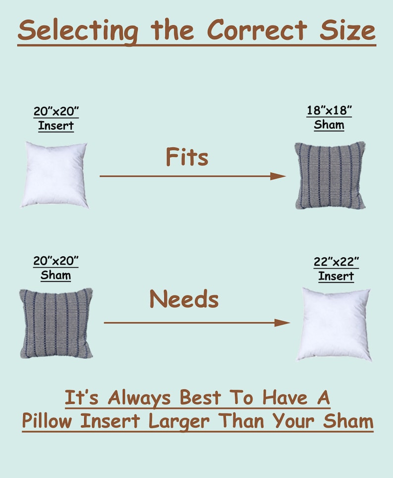 Measure your sham corner-to-corner, pulling tight along outer edges & measure from seam to seam.  Do not measure lace or ruffles.  All shams should be measured, regardless of size indicated. Inserts should be larger than shams for a full look.