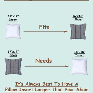Measure your sham corner-to-corner, pulling tight along outer edges & measure from seam to seam.  Do not measure lace or ruffles.  All shams should be measured, regardless of size indicated. Inserts should be larger than shams for a full look.