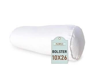 10x26 Bolster Pillow Form Insert for Decorative Sham / Plush Fiber Filling / Bolster Insert / Made in USA / Round Throw Pillow Shams