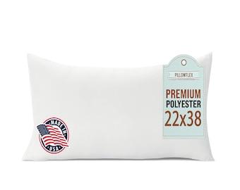 22x38 Pillow Insert / Bed Pillow / King Sham / Machine Washable Polyester Pillow Form / By Pillowflex