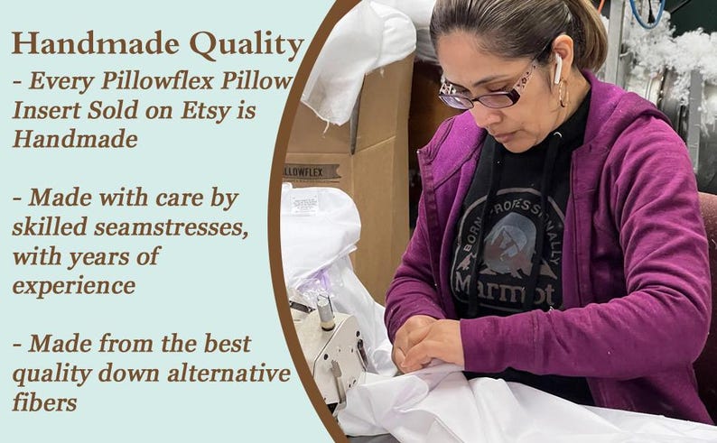 MADE IN USA - Enjoy a relaxing comfort and beautiful decor with one of our pillow inserts.  Made in Palmetto, GA, USA.  Crafted with American sourced fiber & poly-cotton blend shell, offering both comfort & durability. Support American Manufacturing!