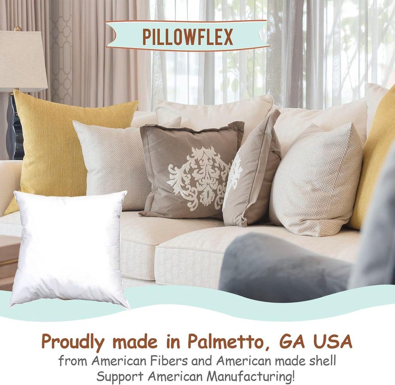 ULTIMATE SOFTNESS AND VERSATILITY - Upgrade your home decor with Pillowflex pillow inserts.  Our euro sham inserts are the perfect solution for achieving years of luxurious comfort. Our 60+ sizes of pillow inserts fit any pillow.