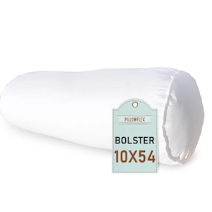 10x54  Bolster Pillow Form Insert for Decorative Sham / Plush Fiber Filling / Long Bolster Insert / Made in USA / Round Throw Pillow Shams