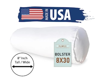 8x30 Bolster Pillow Insert for Throw Pillows and Shams / Soft and Plush / Craft Pillow