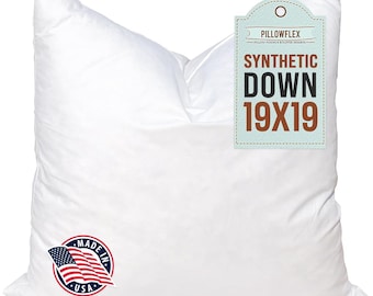 19x19 Synthetic Down Pillow Form Insert for Craft and Pillow Sham / Alternative Down / Micro Denier / Faux Down SKU 215