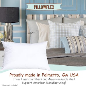 Chop pillow insert for decorative shams. Add a touch of elegance to your home decor with stylish synthetic down pillow inserts. Ultra soft and hypoallergenic. They offer the look and weight of traditional down pillows.