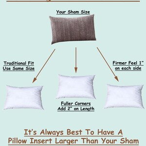 12x18 Pillow Form Insert / Machine Washable / For Shams image 5