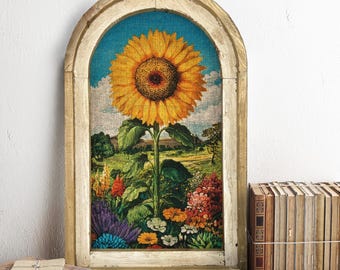 Sunflower Wall Art | 14" x 22" | Farmhouse Decor | Sunflower Wall Decor | Kitchen Wall Art | Dining Room