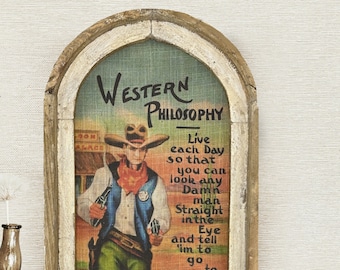 Cowboy Wall Decor | 14" x 22" | Retro Wall Art | Western Decor | Southwestern Art | Wild West |