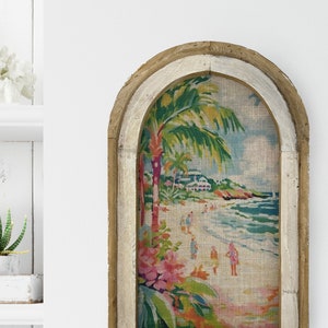 Beach Wall Decor | Coastal Wall Decor | Bathroom Wall Decor | Bright Florals | Watercolor Framed Artwork | Preppy Pink Decor