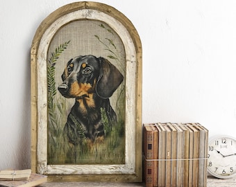 Dachshund Framed Art Print | Watercolor Dachshund Gift | Handmade Framed Dog Art | Gift for Dachshund  Lover |