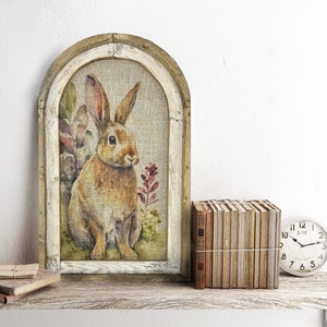 Spring Bunny Wall Decor | 14" x 22" | Rabbit Wall Art | Nursery Wall Decor | Easter Decor