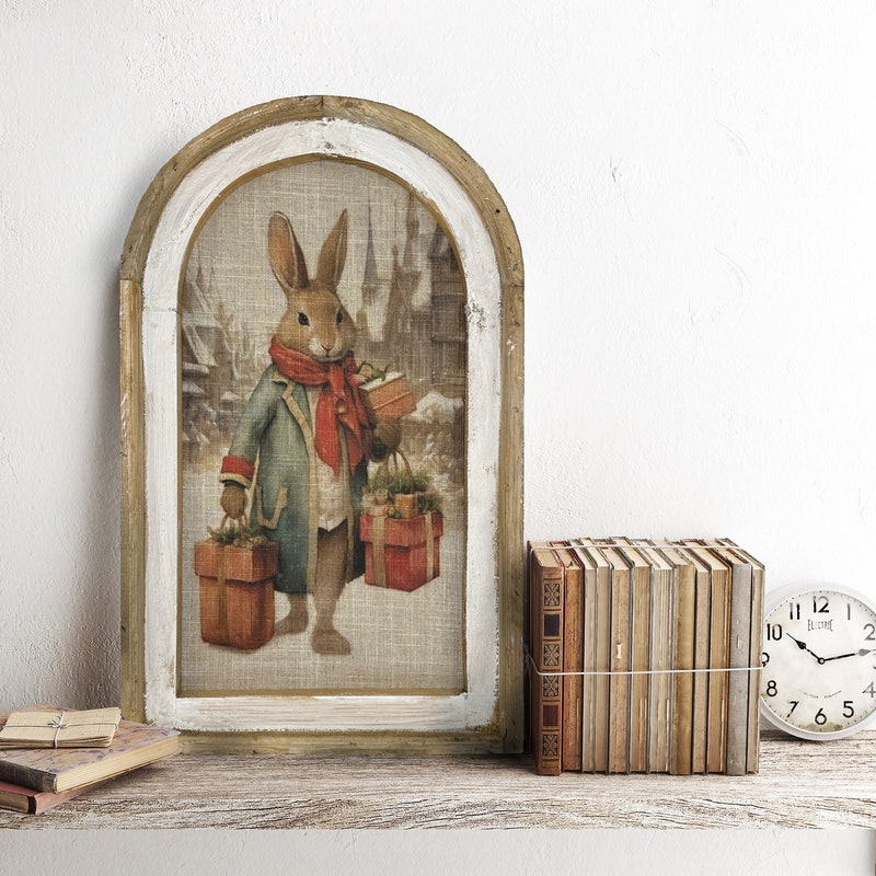 Christmas Rabbit - Etsy