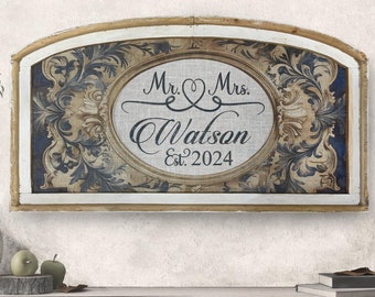 Last Name Wall Art | 36" x 20" | Wedding Gift Wall Decor | Customized Wall Art | Anniversary Wall Art | Custom Wall Art | Family Monogram |