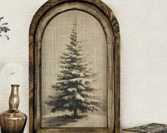 Christmas Tree Wall Decor | 14" x 22" | Farmhouse Christmas Wall Art | Winter Wall Hanging | Farmhouse Xmas Decor |