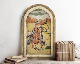 Retro Cowboy Art | 14" x 22" | Hunting Wall Decor I Western Decor I Southwestern Art I Wild West I Retro
