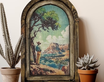 Western Landscape Wall Decor | Western Americana Wall Art | Cowboy Decor | Eclectic Wall Art | Travel Poster | National Park Wall Art