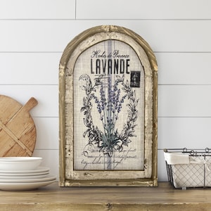 French Lavender Wall Decor | 14" x 22" | French Farmhouse Wall Art I Shabby Chic