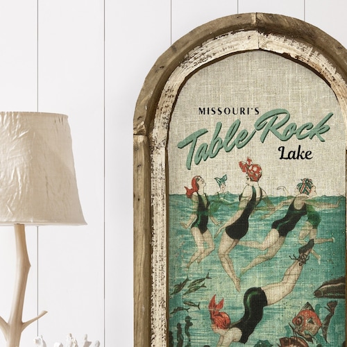 Table Rock Lake Wall Art Missouri Travel Poster Coastal Etsy